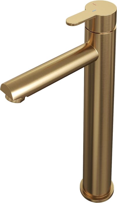 Brauer Gold Edition verhoogde opbouw wastafelmengkraan model D goud geborsteld PVD