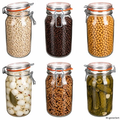 Set van 6 ODIN-inmaakpotten met beugelsluiting, 1,5 l