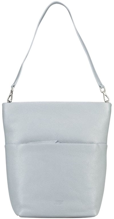 JOST Leren schoudertas business tas Vika Tote Bag Misty Blue blauwgrijs