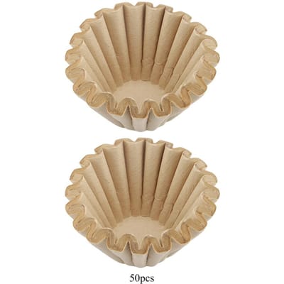 50 pcs Filtres à café jetables en fibre de bois Remplacement pour tasse (L)