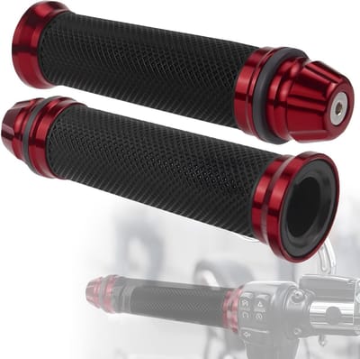 Motorfiets Handvatten Set van 2, 22 mm en 24 mm, Ergonomische Grip voor Scooter, Quad en Off-Road Gebruik