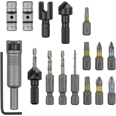 wolfcraft - Flipbit set - Alles in 1 - 17 delig - 3086000