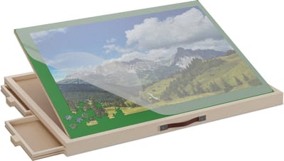 puzzeltafel - 4 lades - opbergsysteem - verstelbaar - 1000 stukjes - puzzelplaat