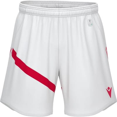 Macron Shen Eco Short Heren - Wit / Rood | Maat: 3XL