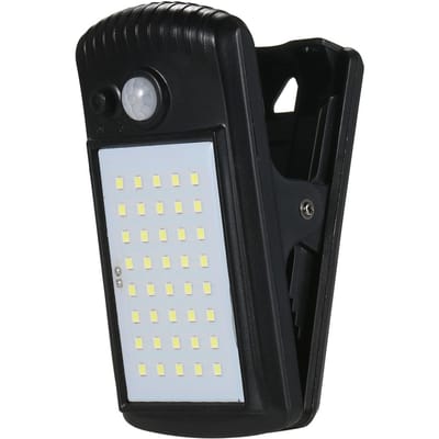 40 LEDs buitenverlichting op zonne-energie Clip-on bewegingssensorverlichting Klemlamp IP65 waterdicht voor hekdek 1pc zwart