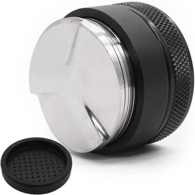 Koffie Tamper - Koffiedispenser Verdeler - Espresso Bereiden - In hoogte verstelbaar - 51 mm - Zilver