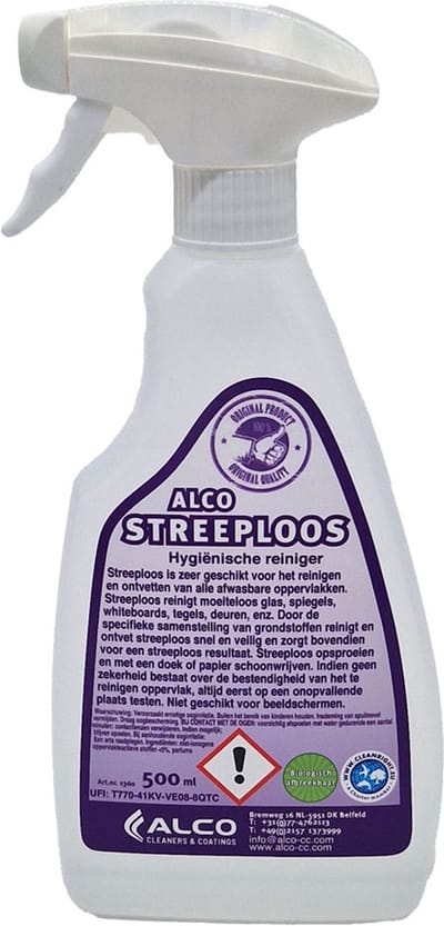 Alco Streeploos Reinigingsmiddel 500ml - Universeel fris & Hygienisch !