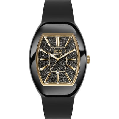 Ice Watch ICE boliday - Dome - Black glitter gold 024030 Horloge - Rubber - Zwart - Ø 40 mm