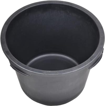 Set van 3 Zwarte Mortel Mengemmers - Robuuste Bouwemmers (65 Liter Capaciteit)