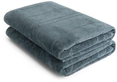 Yumeko douchelakens velours pebble blauw 70x140 - 2 st - Biologisch & ecologisch