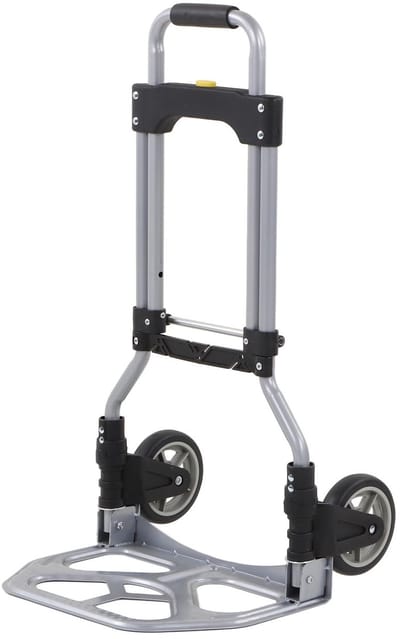 Dailygoods- Steekwagen Opvouwbaar 70 kg Draagvermogen - Draagbare Handwagen - Aluminium Transportkar - Zware Kruiwagen - Verstelbare Hoogte - Compact Opbergformaat - Dolly