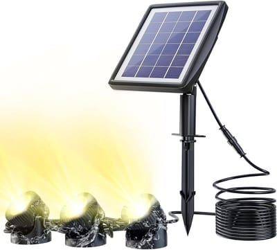 Onderwater Verlichting - Tuinlampen Solar - Decoratieve Verlichting - IP68 Waterdicht - 3 Meter Kabel - Warm Wit