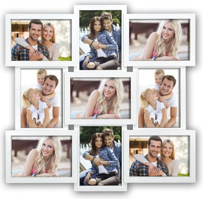 ZEP - Multi fotolijst Santander wit voor 9 foto's 13x18 (52x52cm) - XB14W