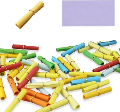 100 Stuks Lege Lottokaartjes – Losse, Gekleurde Papiertjes om Zelf te Schrijven – Feest & Verjaardag