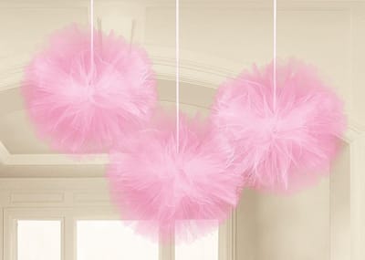 Amscan Feestdecoratieset Roze Tule 3 Stuks