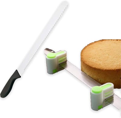 Zeer scherpe 25 cm gekartelde broodmes, roestvrijstalen snijmes met antiaanbaklaag en ergonomisch handvat voor perfect snijden van brood en gebak