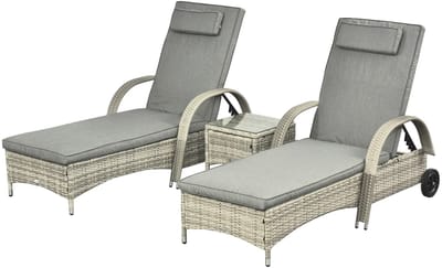 Balkonset 2 personen - Tuinset - Bistroset - Donkergrijs - Weerbestendig - 3 delig - 2 stoelen - 2 personen - Gecoat staal - Onderhoudsvrij staal