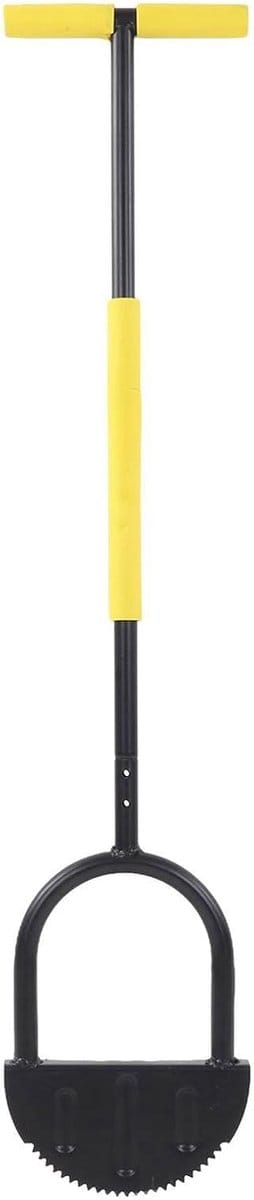 Halve Maan Kantensteker - Grassteker Stoeprand - Gazonranden Snijden - Extra Breed Voetplatform - 44 cm - Geel Zwart
