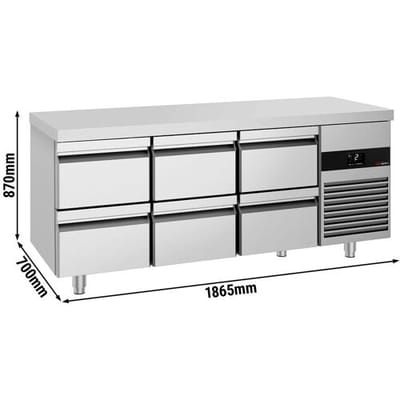 GGM Gastro Kühltisch PREMIUM - 1865x700mm - mit 6 Schubladen