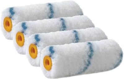 Sorex Verfrollers vacht - 4x - anti spat - 4 x 10 cm - Nylon - Pluisvrij - Verfspullen - Schilderen - wasbaar