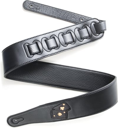Fame Garment Leather Black Aces Black - Gitaarband