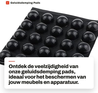 Dailygoods - Geluidsdemping Pads - Zelfklevend en Antislip - Zwart - Anti-botsing en Anti-vibratie - 25 stuks - Geschikt voor meubels en apparatuur