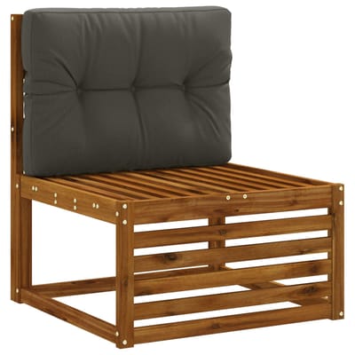 vidaXL - Palletrugkussen - VIANEN - 100% - Polyester - Antraciet - 70 - x - 40 - x - 12 - cm