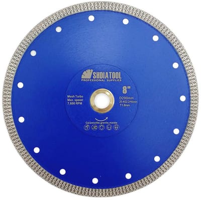 Diamantdoorslijpschijf Turbo-Net voor Keramische Tegels - Diameter 200 mm