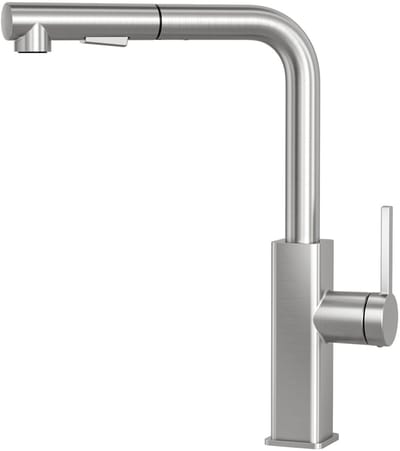 CECIPA max Keukenkraan Zilver - Keukenkraan Met Uittrekbare Uitloop - 360° draaibereik - Mengkraan Keuken - Badkamer Kraan - Warm en Koud