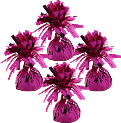 Haza Ballon gewichtjes - 8x - fuchsia - 170 gram - gewichtjes voor helium ballontrosjes