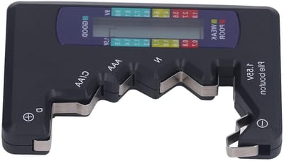 Digitale Batterijtester - Batterij Controleur - Batterijvermogen Meten - Helder LCD-scherm - 14 x 9 x 2 cm - Zwart