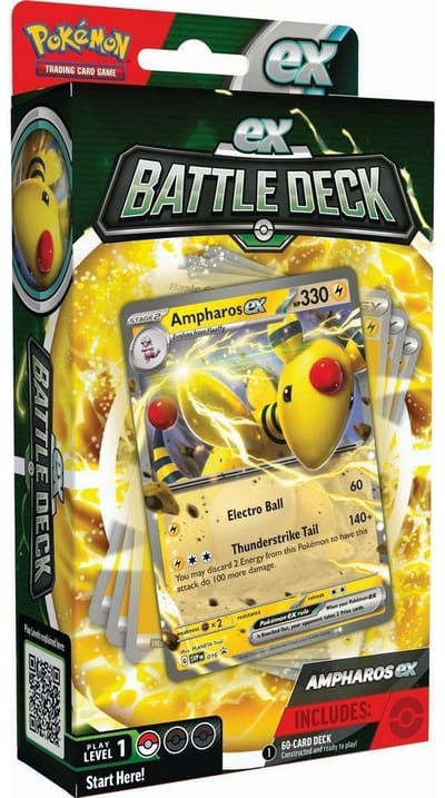 Verzamelkaartspel Vechtdek Ampharos-ex voor Pokémon fans