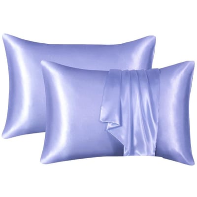 Satijnen Kussensloop voor Haar en Huid 2 Stuks, Queen Size Kussenslopen Set van 2, Zijdezacht Kussensloop met Enve 50x75cm