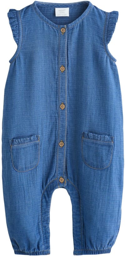 Next - Meisjes - Babyrompertje met lange pijpen - Blauw
