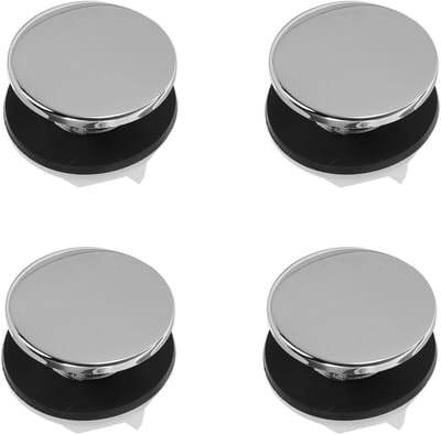 Wastafelgatplug Set - Badstop Afvoerplug - Waterlekkage Voorkomen - Hoge Elasticiteit - 3.10X3.10X2.60CM - Zilver