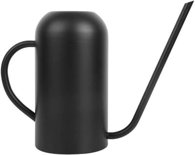 Gieter Roestvrij Staal - Waterplanten Tool - Planten Water Geven - Lange Nauwkeurige Tuit - 1.5 Liter - Zwart