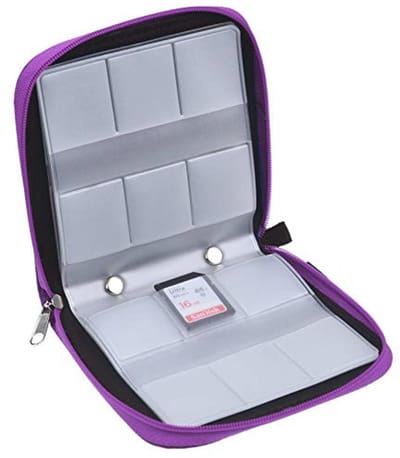 Geheugenkaart Organizer tot 44 Slots - Inclusief Microvezeldoek en Labels - Ideaal voor Opslag en Reizen - Voor SD, SDHC, Micro SD, Mini SD en CF Kaarten