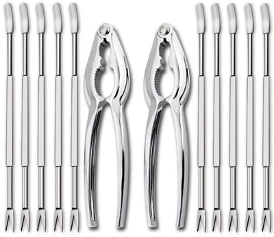 Unyqoos ® Complete Set Voor Gemakkelijk Eten Van Zeevruchten Met Kreeftkrabben Gereedschap En Vorken
