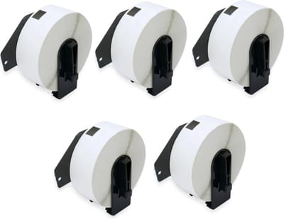 Label Tape Geschikt voor Brother DK-11201 | 29 x 90 mm | Zwart op Wit - 400 Labels per Rol - 5 stuks - Geschikt voor: QL-500 QL-550 QL-560 QL-570 QL-580N QL-650TD QL-1050N QL-1060N QL-700 QL-710W QL-720NW QL-800 QL-810W QL-820NW TD-2130N QL-600