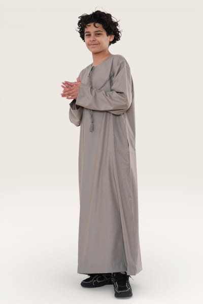 Kinderen jongens Eid Beige Marokkaanse Thobe Robe Djellaba Ramadan Eid Jubba- K-HM10