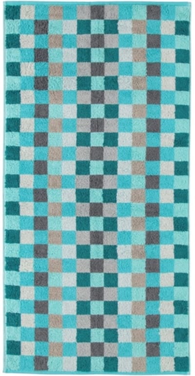 Handdoek Cawö Unique Karo Turquoise