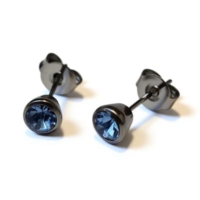 Aramat Jewels | Oorbellen | Oorbellen – Staal Lila Kristal Zilverkleurig (5mm) | | | |5mm | Staal | Kinderen, Volwassenen | Verkleurd niet
