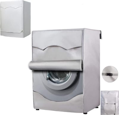 1 Stuk - Wasmachine Hoes - Wasmachine Beschermer - Waterdicht, Zonwerend en Stofdicht - Past op de meeste machines met voorlader - 60 x 60 x 85 CM - Zilver