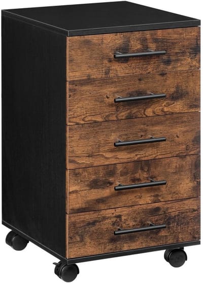 Dailygoody - Archiefkast - Rolcontainer met 5 lades - Mobiel en