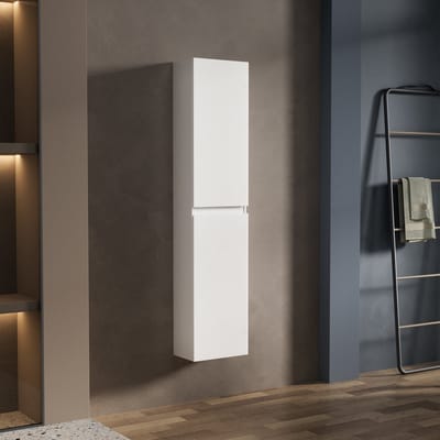 Vestland - Kolomkast Badkamer - Badkamerkast Hoog - Badkamermeubel - Wit - 150 x 35 x 30 CM