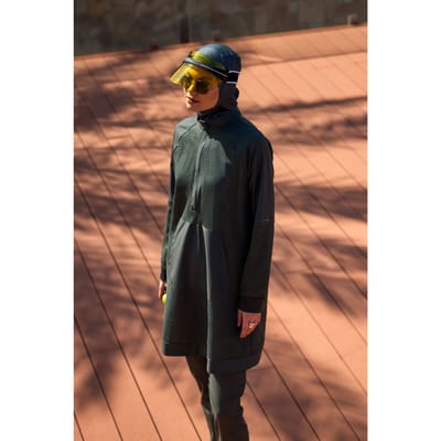 Kaki volledige dekking tule detail bescheiden badmode Burkini-set
