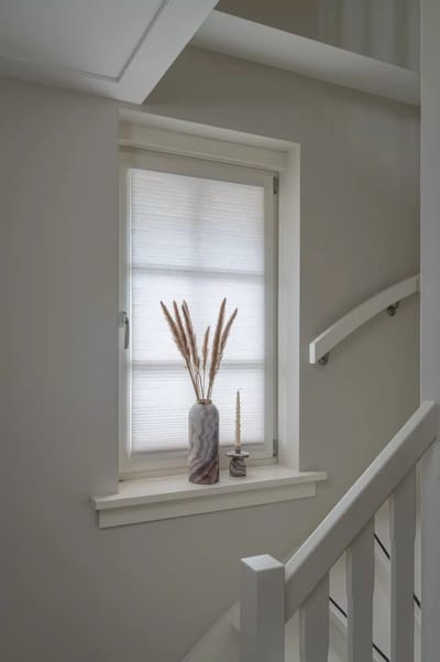 Dutchblinds - Plisségordijnen - lichtdoorlatend - Wit - 120 x 175 cm - Raamdecoratie op maat