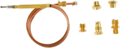 Universele Thermokoppel - Gas Klep - Apparaat Reparatie - Vijf Vaste Onderdelen - 60 cm - Zilver