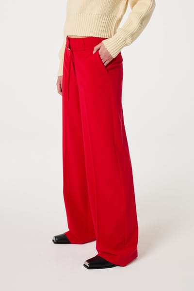 Fabienne Chapot Nelsan Trousers Red Hot Chilli Maat: 34 | Pantalons Outlet | Dames | Rood