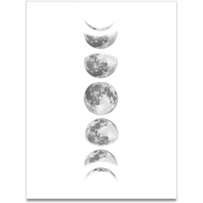 Peinture sur Toile Phases de la Lune Sans Cadre ?Peintures sur Art Mural pour Décorations de Maison(Whtie090-1) white